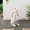 Glitzhome® 17" MGO Hugging Mom and Baby Rabbit Statue
